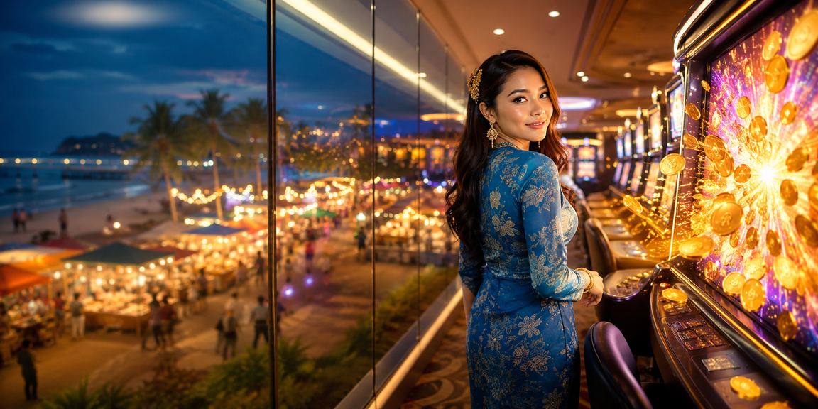 Permainan slot klasik di Langkawi dengan pemain memegang kad